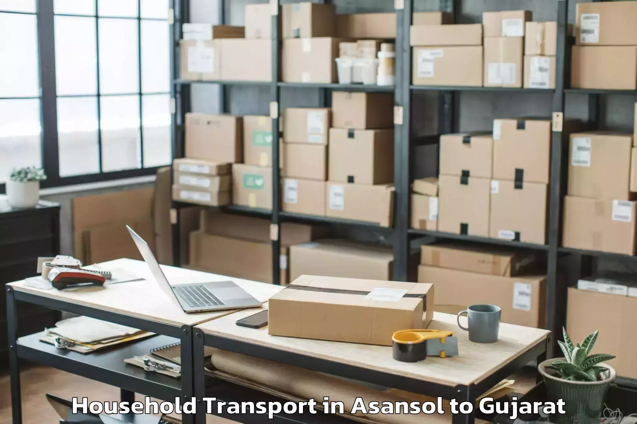 Get Asansol to Dahej Port Household Transport